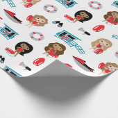 Rettungsschwimmer Geschenkpapier (Ecke)