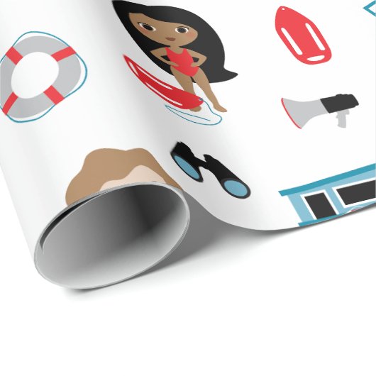 Rettungsschwimmer Geschenkpapier (Rolleneckpunkt)