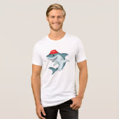 Rettungsschwimmer-Hai Tri-Blend Shirt (Vorderseite voll)