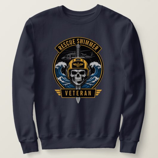 Rettungsschwimmer Militärveteran Sweatshirt (Design vorne)