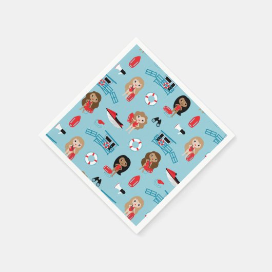 Rettungsschwimmer Napkins Serviette (Ecke)