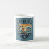 Rettungsschwimmer-Patrouille Surf Est 1950 Kaffeetasse (Mittel)