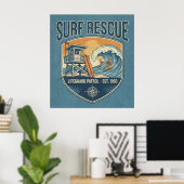 Rettungsschwimmer-Patrouille Surf Est 1950 Poster (Heimbüro)