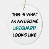 Rettungsschwimmer, phantastisch keramik ornament (Links)