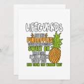 Rettungsschwimmer sind wie Ananas. Feiertagskarte (Vorne/Hinten)