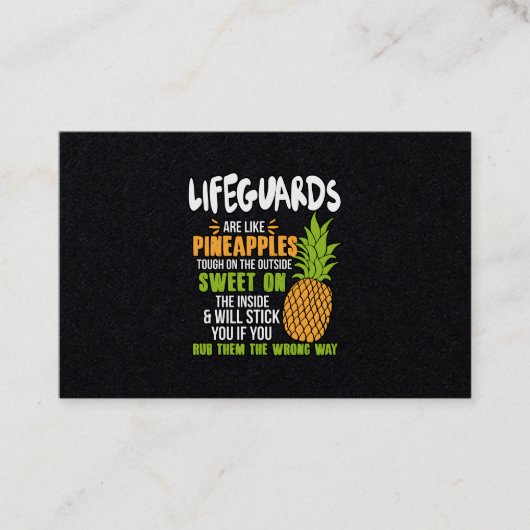 Rettungsschwimmer sind wie Ananas. Visitenkarte (Vorderseite)