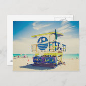 Rettungsschwimmer | South Beach, Miami, Fl. Postkarte (Vorne/Hinten)