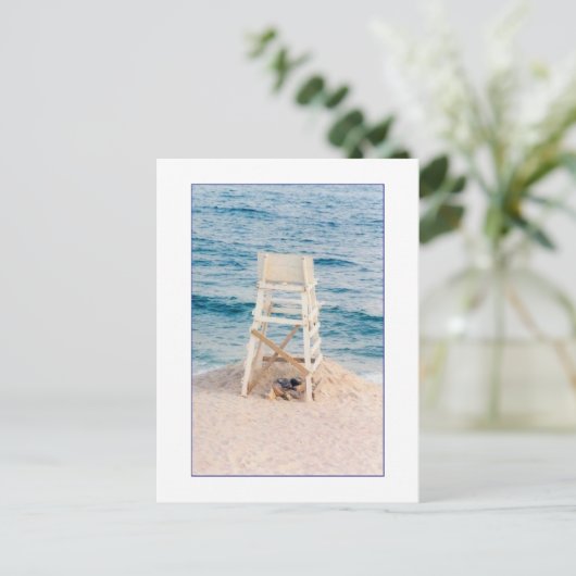 'Rettungsschwimmer-Stand auf Twilight' Postkarte (Stehend Vorderseite)