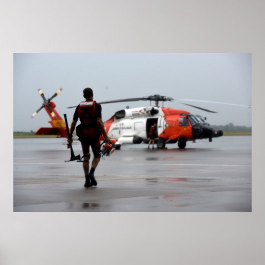 Rettungsschwimmer und MH-60 Jayhawk Poster (Vorne)