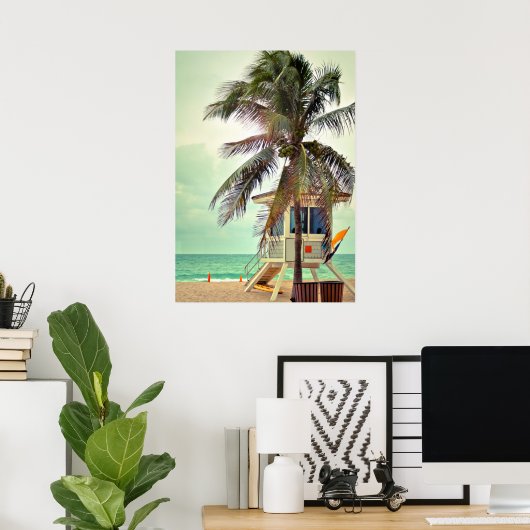 Rettungsstation |Florida Poster (Heimbüro)