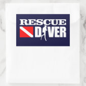 Rettungstaucher 2 rechteckiger aufkleber (Tasche)