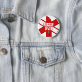 Rettungstaucher Kreuz Tauchflagge Knopf Button (Beispiel)