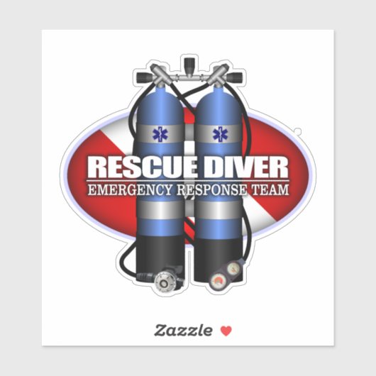 Rettungstaucher (ST) Aufkleber (Blatt)