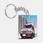 Rettungswagen in der Stadt Schlüsselanhänger (Vorderseite links)