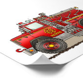 Rettungswagen mit Feuerlöschpumpe Poster (Ecke)