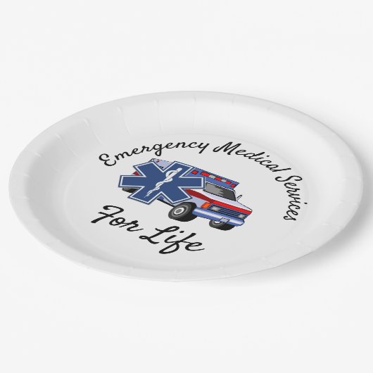 Rettungswagen pappteller (Schrägansicht)