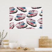 Rettungswagen Poster (Küche)