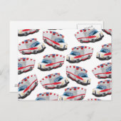 Rettungswagen Postkarte (Vorne/Hinten)