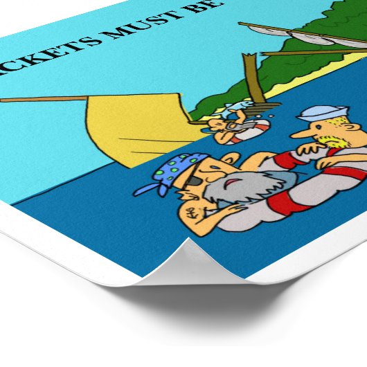 Rettungswesten müssen getragen werden poster (Ecke)