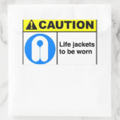 Rettungswesten Rechteckiger Aufkleber (Tasche)