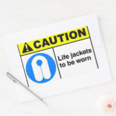 Rettungswesten Rechteckiger Aufkleber (Umschlag)