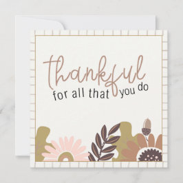 Retumn Herbst Floral Farmhouse Thankgiving Einladung