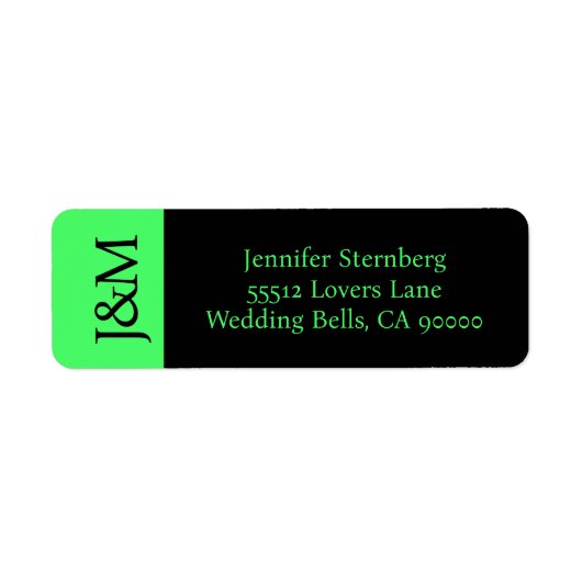 Return Address Label (Vorne)