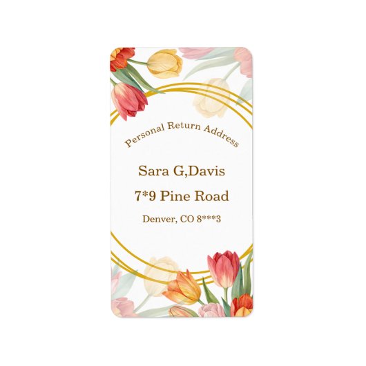 Return Address Label Adressaufkleber (Vorne)