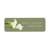 Return Address Label Calla Lilies Wedding. (Vorne)