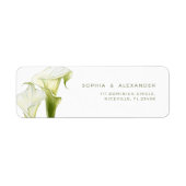 Return Address Label Calla Lilies Wedding. (Vorne)