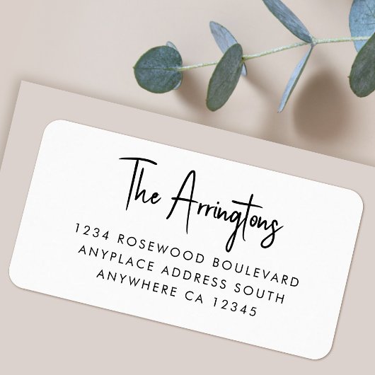 Return Address Label | Modern Minimalist Mailing Adressaufkleber