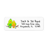 Return Address Label Whimsical Birds (Vorne)