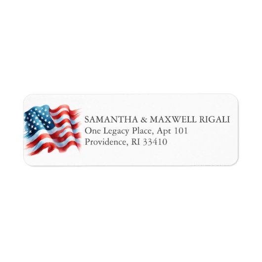 Return Address Labels American Flag (Vorne)