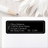 Return Address Labels, Black White Infinity Scroll (Insitu)