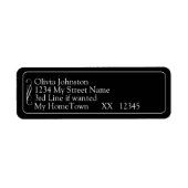 Return Address Labels, Black White Infinity Scroll (Vorne)