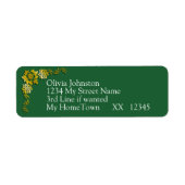 Return Address Labels, Emerald Green & Gold (Vorne)