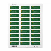 Return Address Labels, Emerald Green & Gold (Vorne)