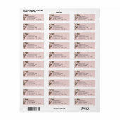 Return Address Labels, Pink Roses & Doves Wedding (Vorne)