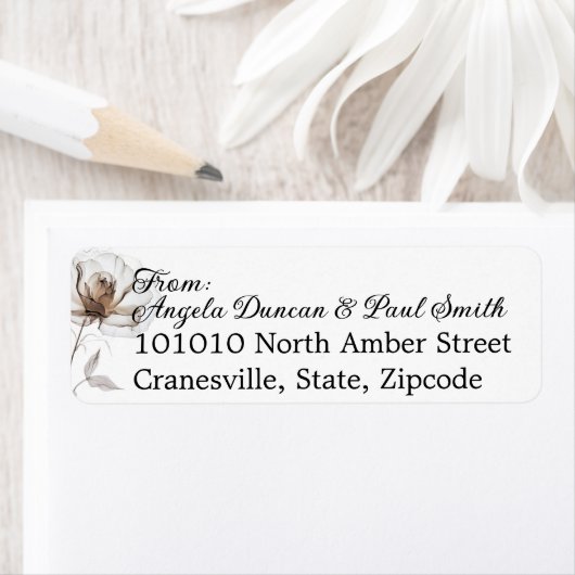 Return Address Labels Soft Rose (Insitu)