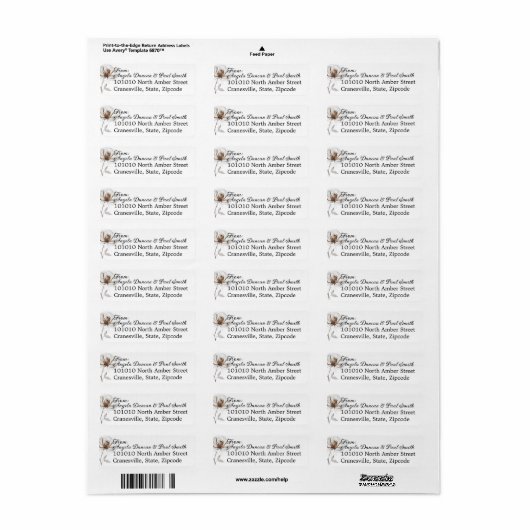 Return Address Labels Soft Rose (Vorne)