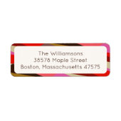 Return Address Modern Geometric Pink Gold Family (Vorne)