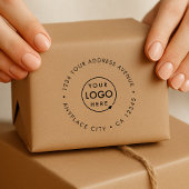 Return Address Rubber Stamp | Business Logo 2.5" Gummistempel