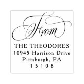 Return address simple elegant script from permastempel (Design)