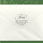 Return address simple elegant script from permastempel