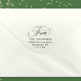 Return address simple elegant script from permastempel