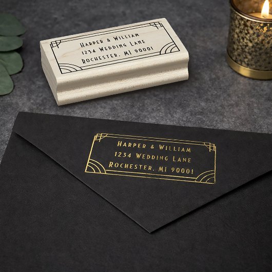 Return address stamp gummistempel