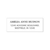 Return Address Stylish Script Graduate's Name Gummistempel (Stempel)