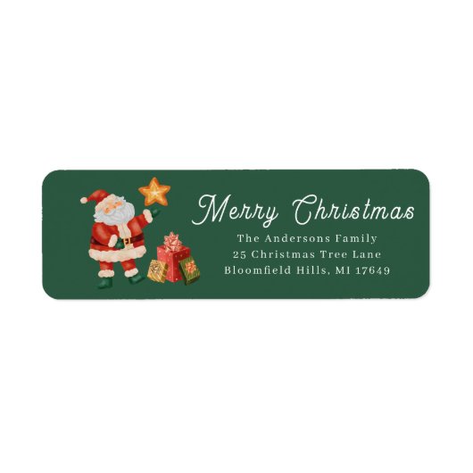 Return label santa claus nice presents (Vorne)