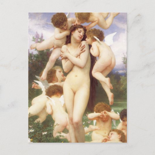Return of Spring (Le Printemps) by Bouguereau Postkarte (Vorderseite)