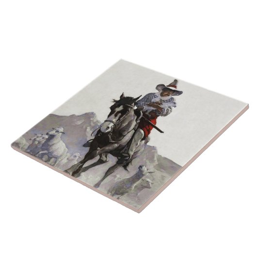 Retuschierter Western Art von NC Wyeth Fliese (Seite)